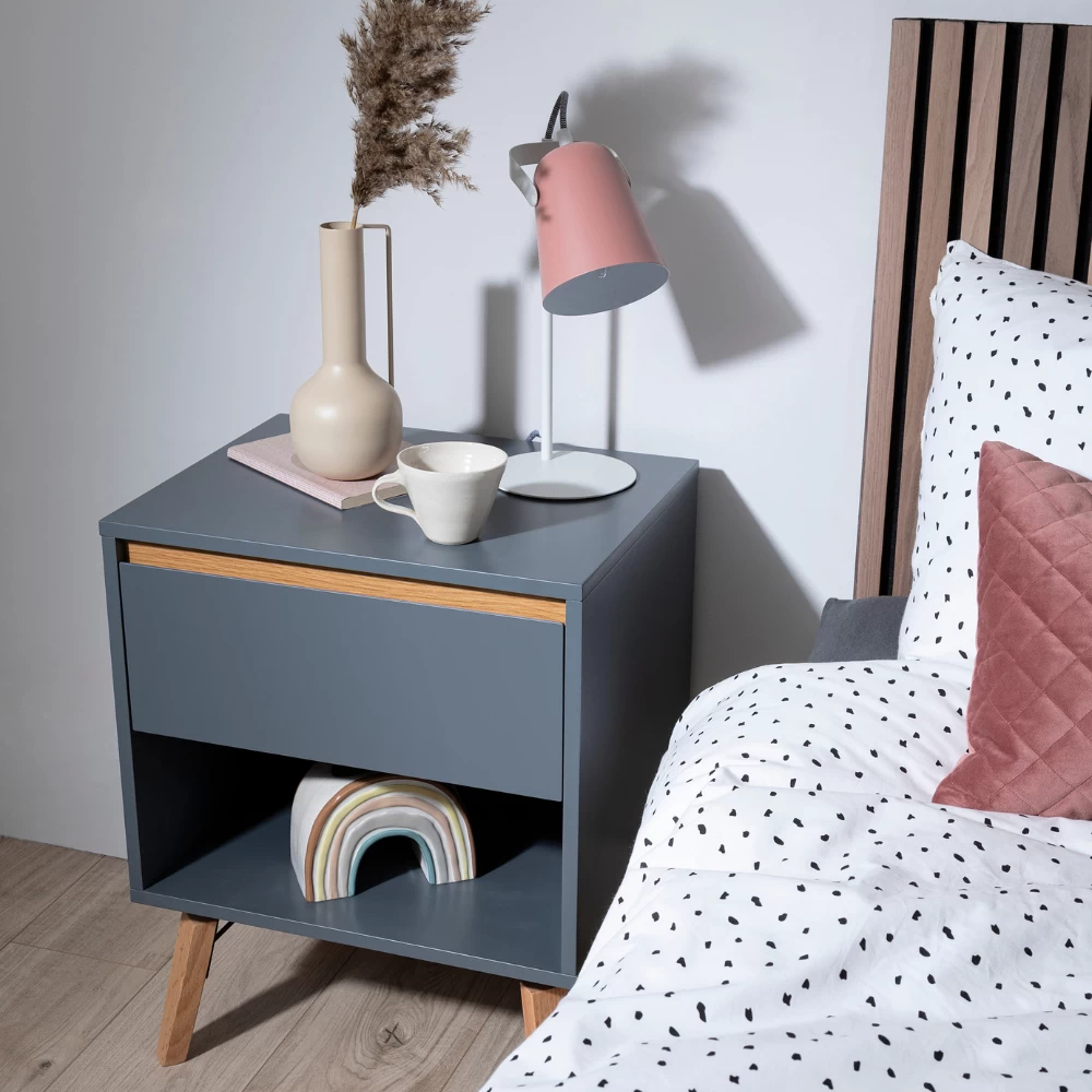 Otto Bedside Table With 1 Drawer In Grey 3 Otto Bedside Table With 1 Drawer In Grey