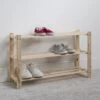 3 Tier Shoe Rack In Natural Pine -Furniture Store 3 tier natural pine shoe rack p1063 6827 image
