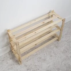 Furniture Store -Furniture Store 3 tier natural pine shoe rack p1063 6828 image