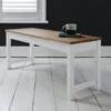 Annika Bench In White & Natural Pine 1 Annika Bench In White & Natural Pine -Furniture Store annika bench in white natural pine p677 6414 image