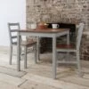 Annika Bistro Table In Grey And Natural Pine
