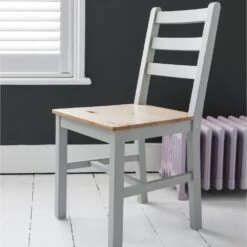 Annika Dining Table With 2 Chairs & 2 Benches In Grey & Pine -Furniture Store annika dining table with 2 chairs 2 benches in grey pine p872 8944 image