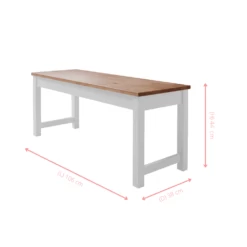 Annika Dining Table With 4 Chairs & Bench In White & Natural Pine 15 Annika Dining Table With 4 Chairs & Bench In White & Natural Pine -Furniture Store annika dining table with 4 chairs bench in white natural pine p678 12793 image