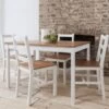 Annika Dining Table With 4 Chairs Natural & White -Furniture Store annika dining table with 4 chairs natural white p290 6220 image