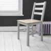 Annika Pair Of Dining Chairs In Grey & Pine -Furniture Store annika pair of dining chairs in grey pine p443 6410 image