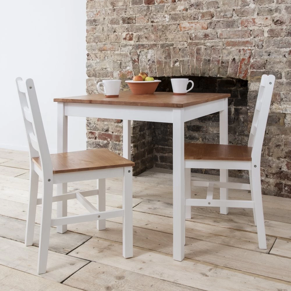 Annika Pair Of Dining Chairs In Natural Pine & White 6 Annika Pair Of Dining Chairs In Natural Pine & White - Image 4