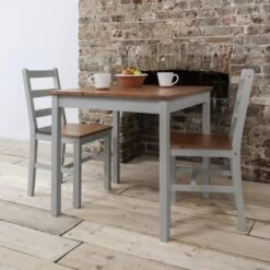 Annika Single Dining Chair In Grey & Pine -Furniture Store annika single dining chair in grey pine p1271 11324 image