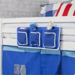 Bed Tidy In Blue With Pockets Bed Organiser -Furniture Store bed tidy in blue with pockets bed organiser p842 11273 image