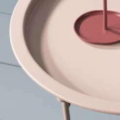 Metal Side Table In Blush Pink -Furniture Store blush pink metal side table p1083 8598 image