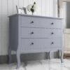 Camille Chest Of Drawers 3 Drawer In Silk Grey -Furniture Store camille chest of drawers 3 drawer in silk grey p979 6504 image