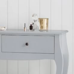 Camille Dressing Table And Stool In Silk Grey -Furniture Store camille dressing table and stool in silk grey p920 8301 image