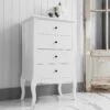 Camille Side Table Chest 4 Drawer In Classic White 1 Camille Side Table Chest 4 Drawer In Classic White -Furniture Store camille side table chest 4 drawer in classic white p856 5580 image