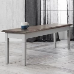 Canterbury Bench In Dark Pine And Grey