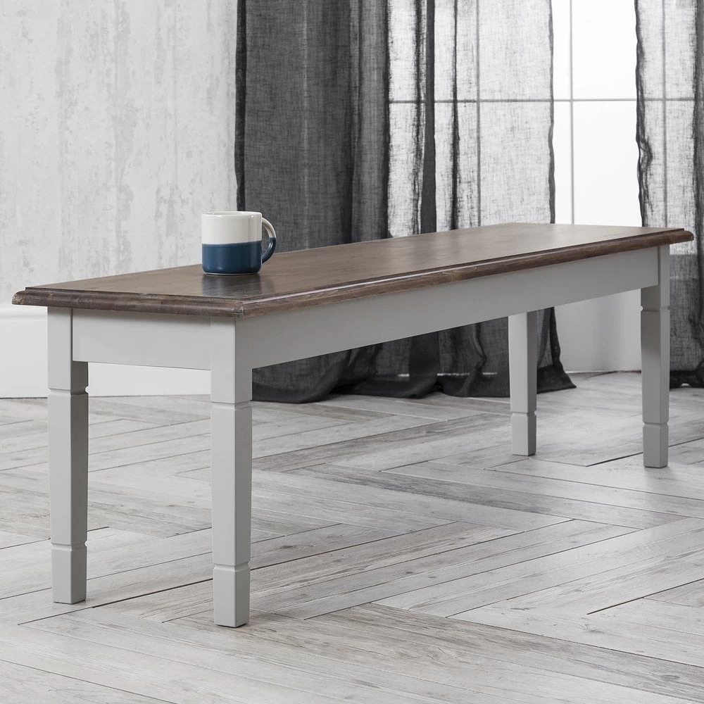 Canterbury Bench In Dark Pine And Grey 3 Canterbury Bench In Dark Pine And Grey