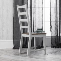 Single Canterbury Dining Chair In Grey