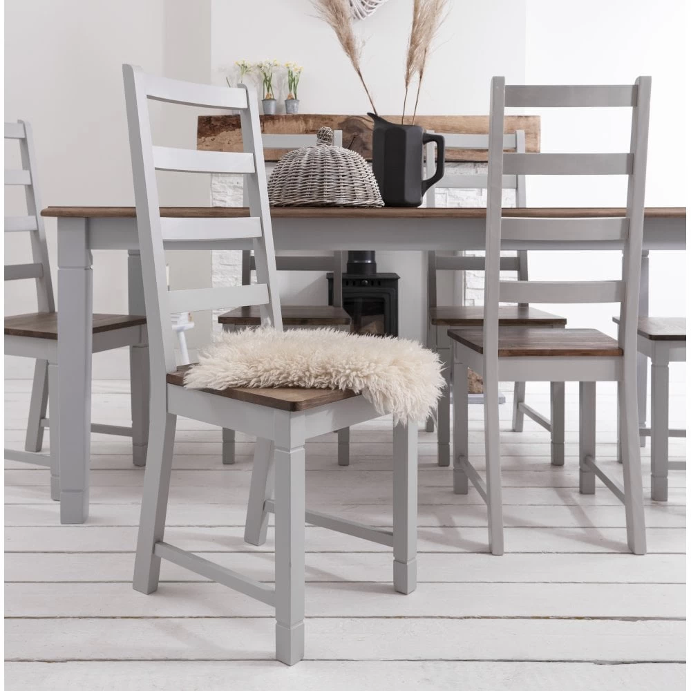 Single Canterbury Dining Chair In Grey 4 Single Canterbury Dining Chair In Grey - Image 2