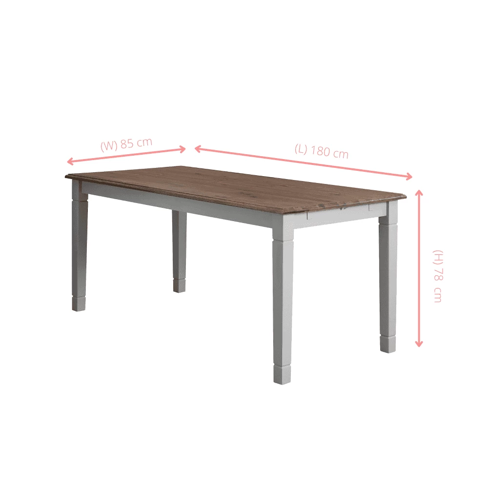 Canterbury Dining Table With 5 Chairs & Bench In Grey And Dark Pine 7 Canterbury Dining Table With 5 Chairs & Bench In Grey And Dark Pine - Image 5