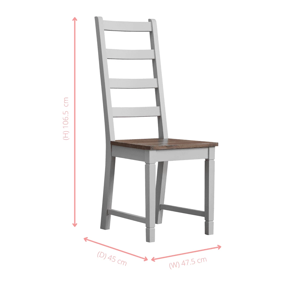 Canterbury Dining Table With 5 Chairs & Bench In Grey And Dark Pine 8 Canterbury Dining Table With 5 Chairs & Bench In Grey And Dark Pine - Image 6