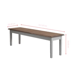 Canterbury Dining Table 180cm With 5 Chairs & Bench With 2 Extension Leaves In Grey And Dark Pine -Furniture Store canterbury dining table with 5 chairs bench in grey and dark pine with 2 extension leaves p663 12863 image