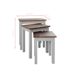 Canterbury Nest Of Tables In Dark Pine And Grey 17 Canterbury Nest Of Tables In Dark Pine And Grey -Furniture Store canterbury nest of tables in grey and dark pine p917 12640 image