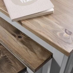 Canterbury Nest Of Tables In Dark Pine And Grey 13 Canterbury Nest Of Tables In Dark Pine And Grey -Furniture Store canterbury nest of tables in grey and dark pine p917 8501 image
