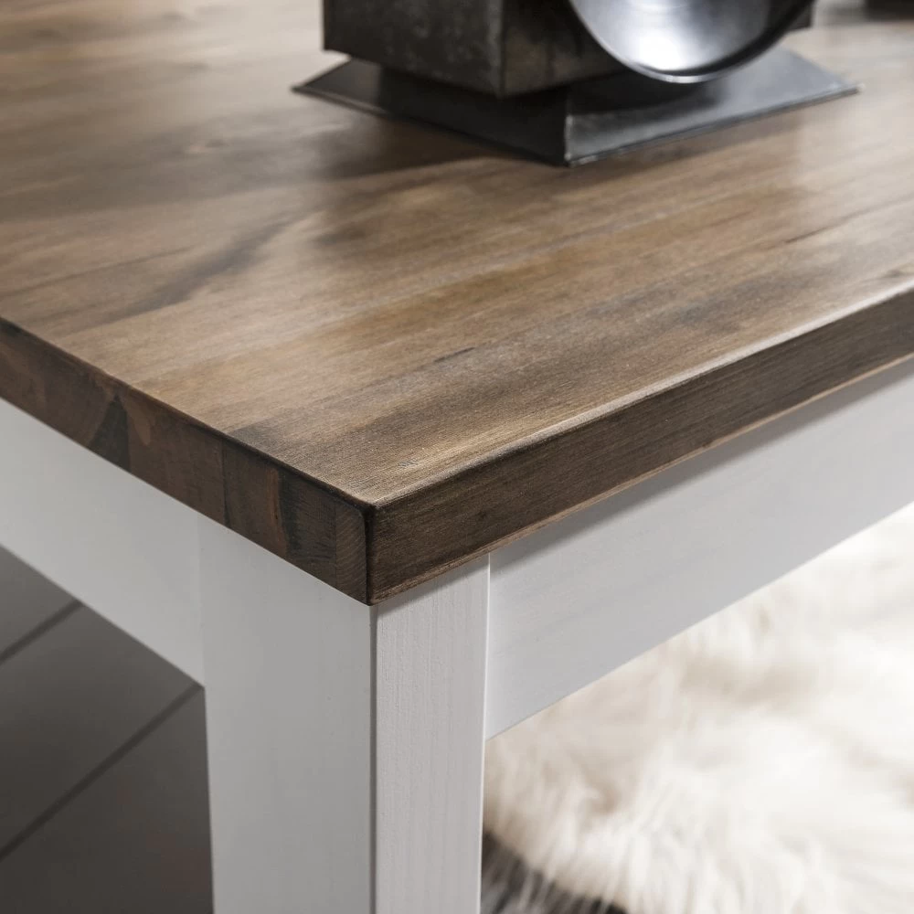 Coffee Table Canterbury Square In White And Dark Pine 4 Coffee Table Canterbury Square In White And Dark Pine - Image 2