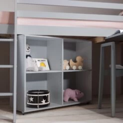 Cube Shelving Unit For Cabin Bed In Silk Grey -Furniture Store cube shelving unit for cabin bed p888 9544 image