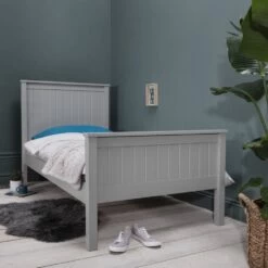 Dorchester Single Pine Bed In Silk Grey -Furniture Store dorchester single pine bed in silk grey p945 8135 image