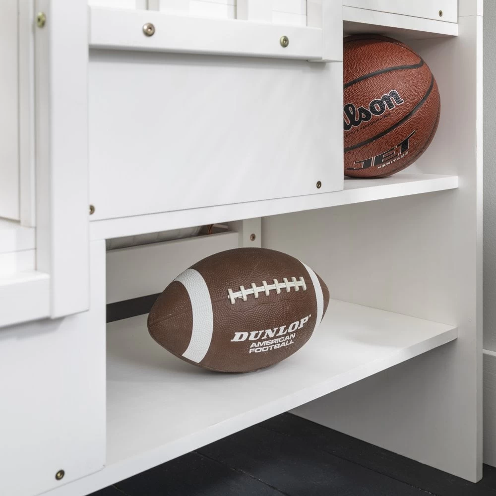 Freddie Triple Bunk Bed With Built In Storage In Classic White 8 Freddie Triple Bunk Bed With Built In Storage In Classic White - Image 6