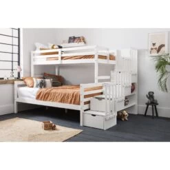Freddie Triple Bunk Bed With Built In Storage In Classic White 16 Freddie Triple Bunk Bed With Built In Storage In Classic White -Furniture Store freddie triple bunk bed with built in storage in classic white p1128 7985 image