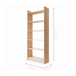 Haas Bookshelf 6 Shelf Bookcase In Natural Pine -Furniture Store haas bookshelf 6 shelf bookcase in natural pine p1140 12404 image