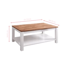Hever Coffee Table In White And Natural Pine -Furniture Store hever coffee table in white and natural pine p858 12414 image