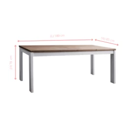 Hever Dining Table With 3 Chairs & Bench In Grey And Dark Pine -Furniture Store hever dining table with 3 chairs bench in grey and dark pine p1034 13255 image