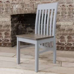 Hever Table And 5 Chairs & Bench In Grey & Dark Pine -Furniture Store hever dining table with 5 chairs bench in grey p1062 9281 image