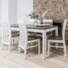 Hever Dining Table With 6 Chairs In White And Dark Pine -Furniture Store hever dining table with 6 chairs in white and dark pine p300 6361 image