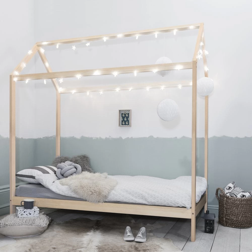 Jansen Scandinavian Single Bed Frame In Natural Pine 4 Jansen Scandinavian Single Bed Frame In Natural Pine - Image 2