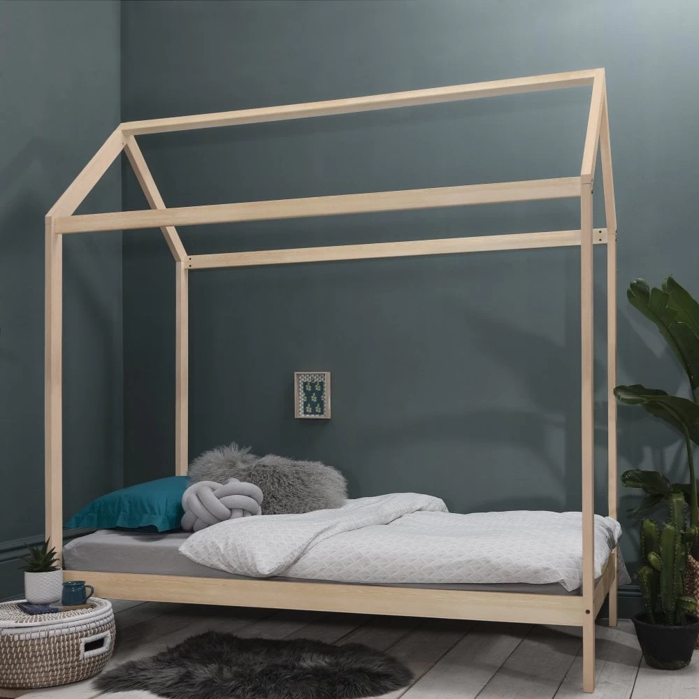 Jansen Scandinavian Single Bed Frame In Natural Pine 5 Jansen Scandinavian Single Bed Frame In Natural Pine - Image 3