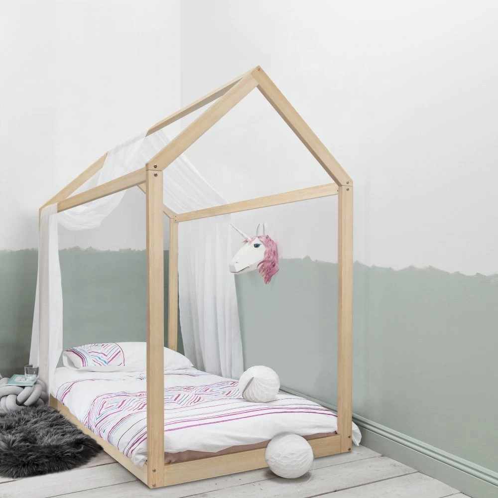 Kara Single 4 Poster Bed Frame In Natural Pine 4 Kara Single 4 Poster Bed Frame In Natural Pine - Image 2