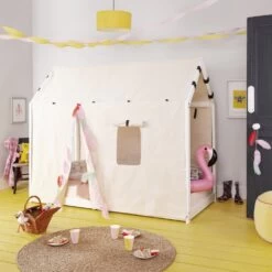 Kara Single 4 Poster Bed Frame With Tent In White