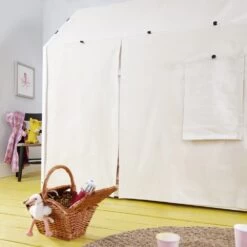 Kara Single 4 Poster Bed Frame With Tent In White -Furniture Store kara single 4 poster bed frame with tent p1231 10172 image