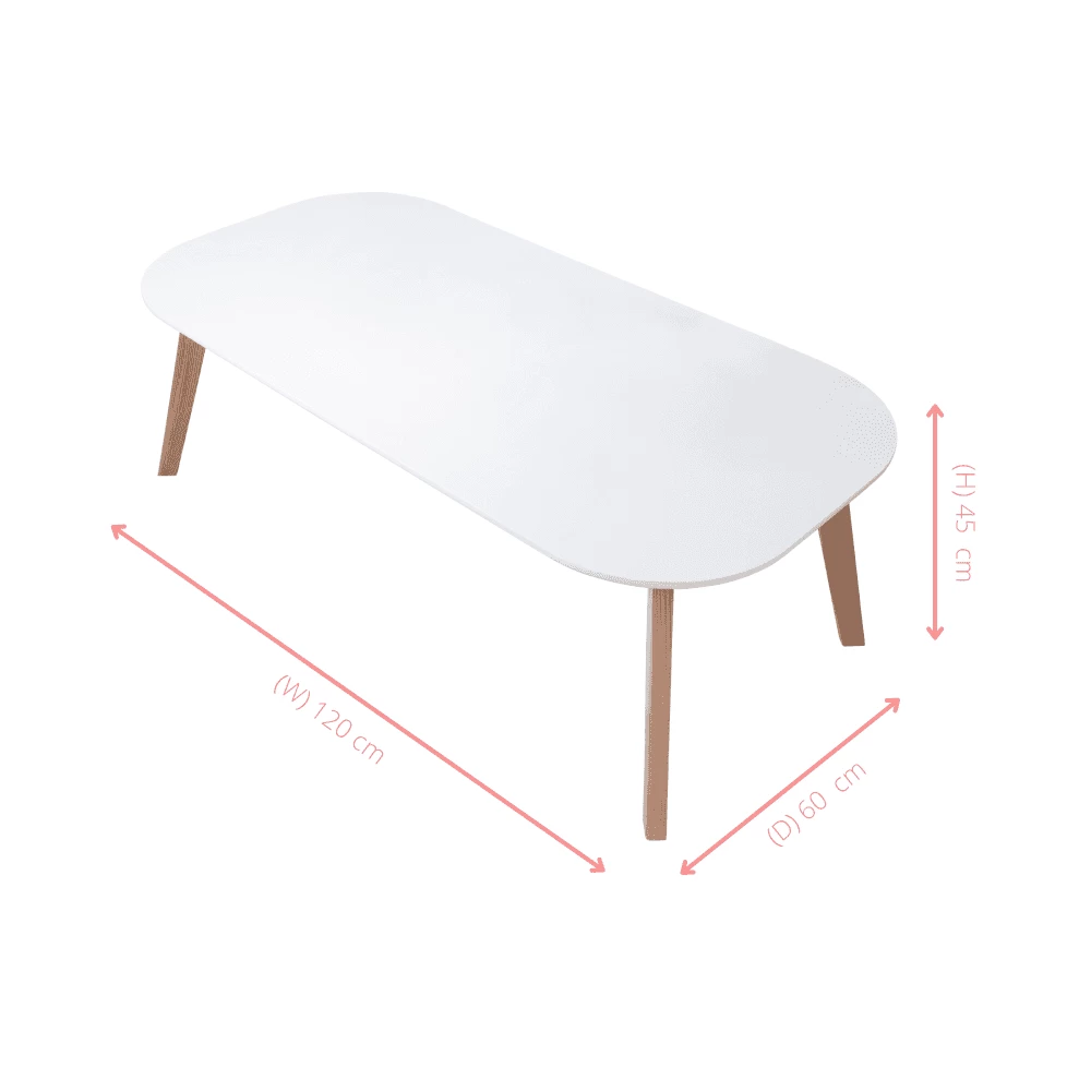 Malme Rectangular Coffee Table In Classic White And Natural Pine 10 Malme Rectangular Coffee Table In Classic White And Natural Pine - Image 8