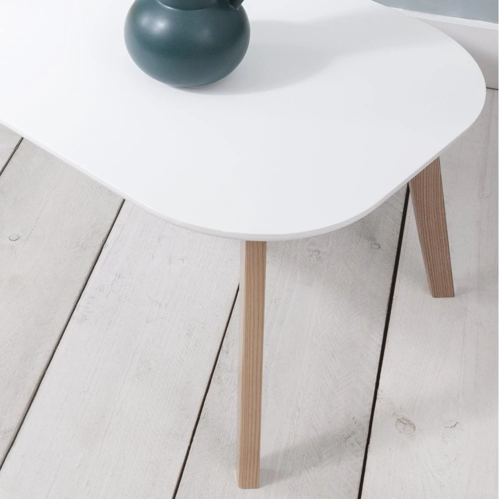 Malme Rectangular Coffee Table In Classic White And Natural Pine 7 Malme Rectangular Coffee Table In Classic White And Natural Pine - Image 5