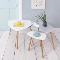 Malme Nesting Tables Set Of Two In Classic White And Natural Pine -Furniture Store malme nesting tables set of two in classic white and natural pine p926 7374 image