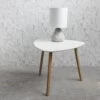 Malme Side Table Occasional Large In Classic White And Natural Pine