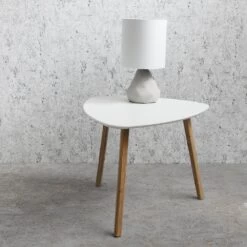 Malme Side Table Occasional Large In Classic White And Natural Pine