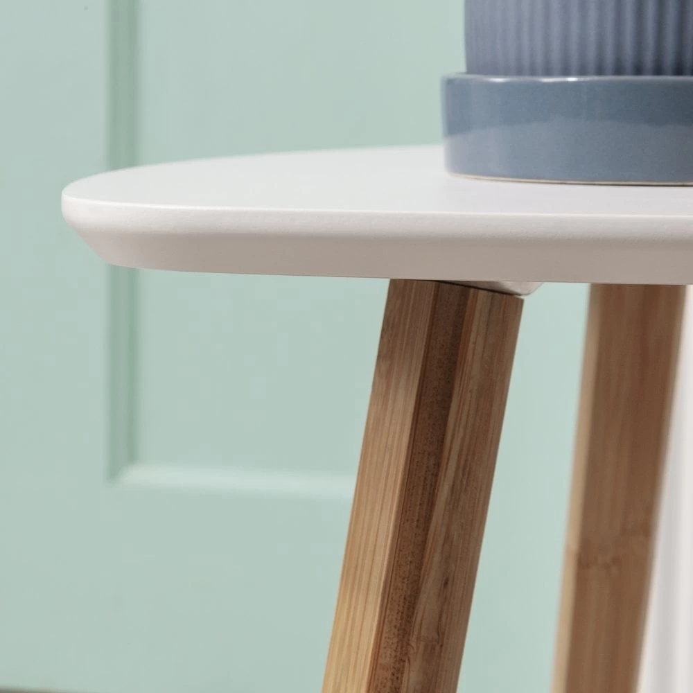 Malme Side Table Occasional Large In Classic White And Natural Pine 5 Malme Side Table Occasional Large In Classic White And Natural Pine - Image 3