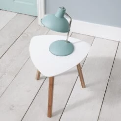 Malme Side Table Occasional Medium In Classic White And Natural Pine