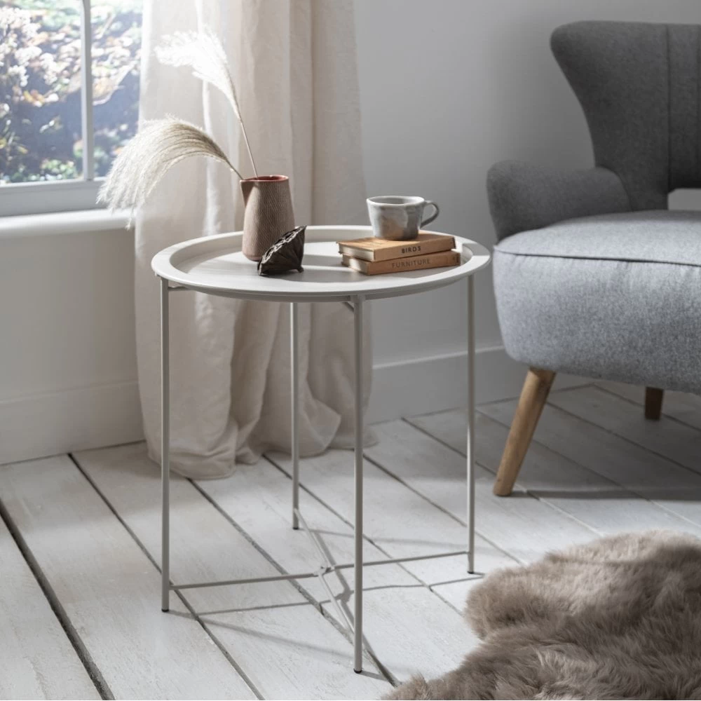 Modern Mink Metal Side Table 3 Modern Mink Metal Side Table