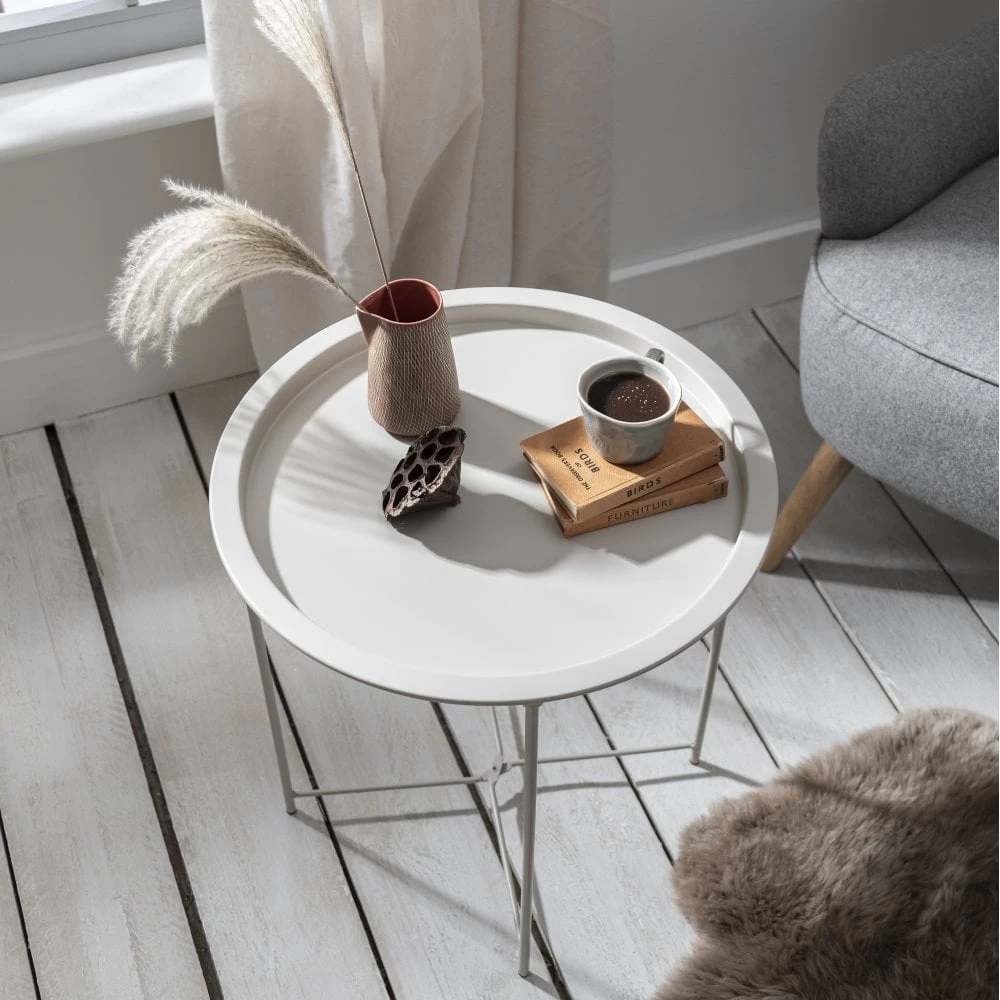 Modern Mink Metal Side Table 4 Modern Mink Metal Side Table - Image 2