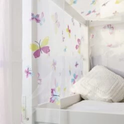 Moro Cabin Bed Midsleeper 4 Poster & Butterfly Tent In Classic White -Furniture Store moro cabin bed midsleeper 4 poster butterfly tent p94 7662 image
